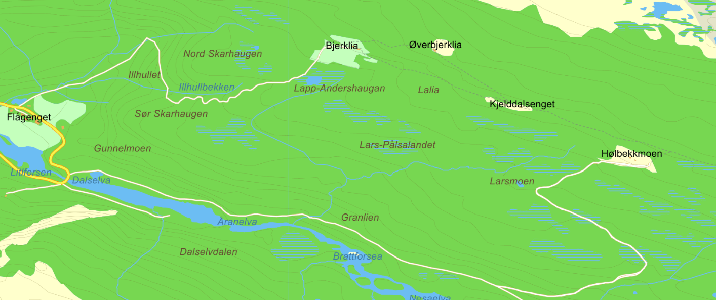 kart-hulbekkmoen-bjerklia